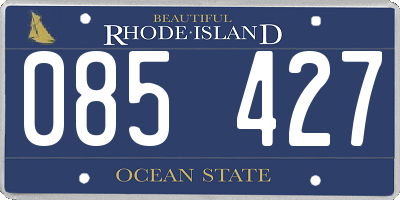 RI license plate 085427