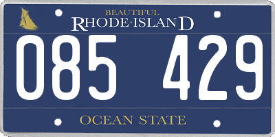 RI license plate 085429