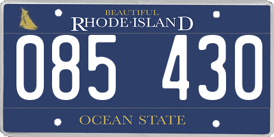 RI license plate 085430