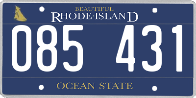 RI license plate 085431