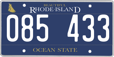RI license plate 085433