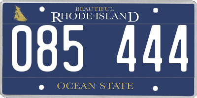 RI license plate 085444