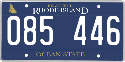 RI license plate 085446