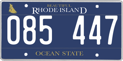 RI license plate 085447