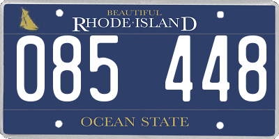 RI license plate 085448