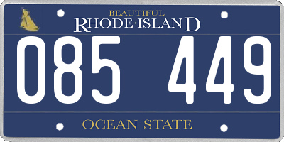 RI license plate 085449