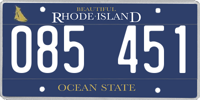 RI license plate 085451