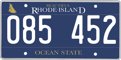 RI license plate 085452