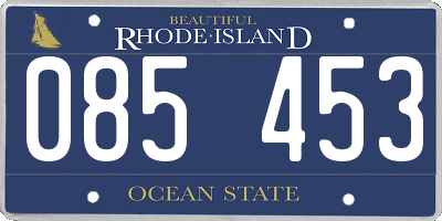 RI license plate 085453