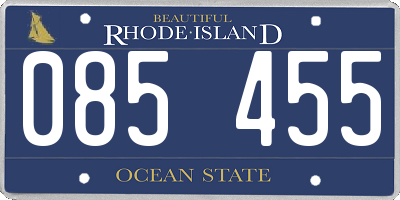 RI license plate 085455