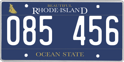 RI license plate 085456
