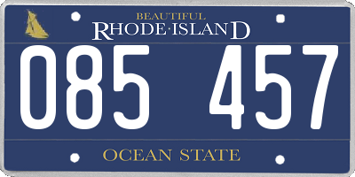 RI license plate 085457