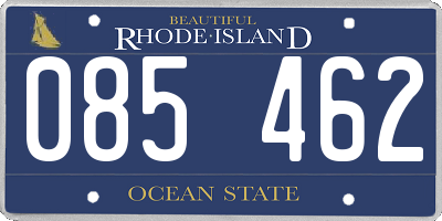 RI license plate 085462