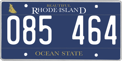 RI license plate 085464