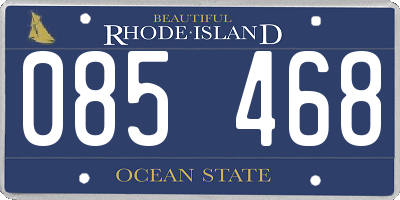 RI license plate 085468