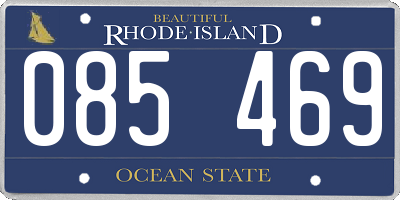 RI license plate 085469