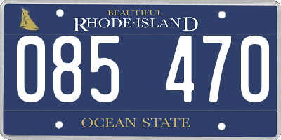 RI license plate 085470