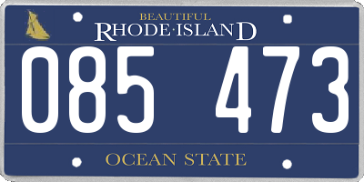 RI license plate 085473