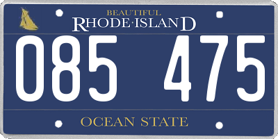RI license plate 085475