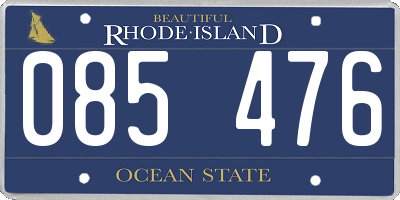 RI license plate 085476