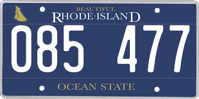 RI license plate 085477