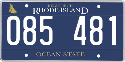 RI license plate 085481