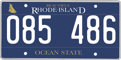 RI license plate 085486