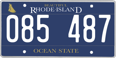 RI license plate 085487