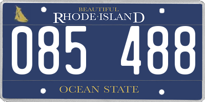 RI license plate 085488