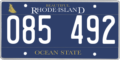 RI license plate 085492