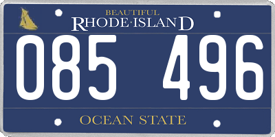 RI license plate 085496
