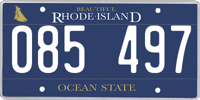RI license plate 085497