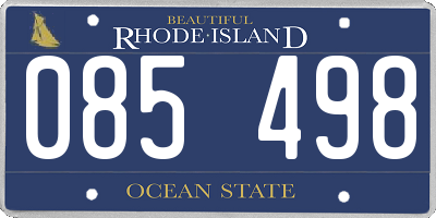RI license plate 085498