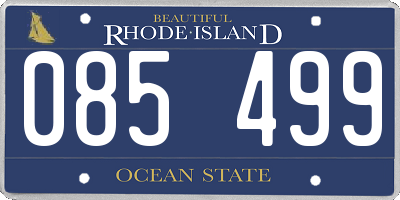 RI license plate 085499