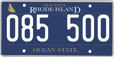 RI license plate 085500