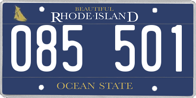 RI license plate 085501