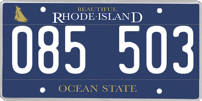 RI license plate 085503