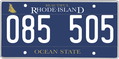 RI license plate 085505