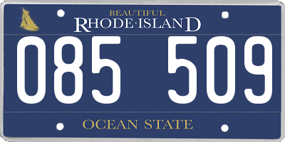 RI license plate 085509