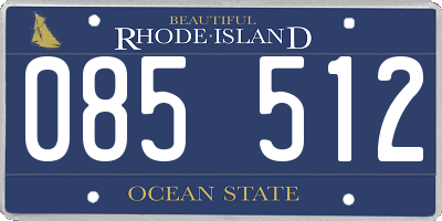 RI license plate 085512