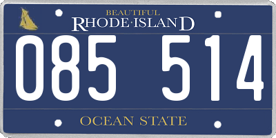 RI license plate 085514