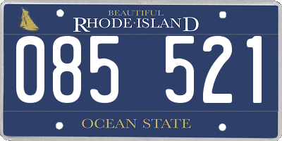 RI license plate 085521