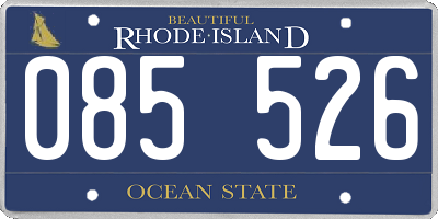 RI license plate 085526