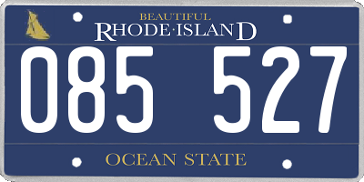 RI license plate 085527