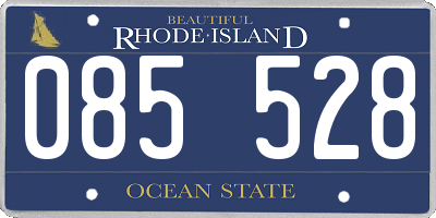 RI license plate 085528