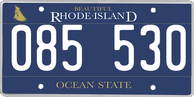 RI license plate 085530