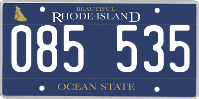 RI license plate 085535