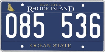 RI license plate 085536