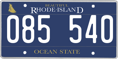 RI license plate 085540