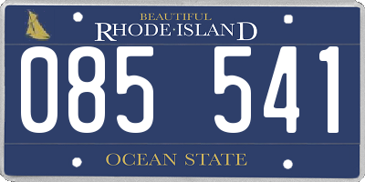 RI license plate 085541